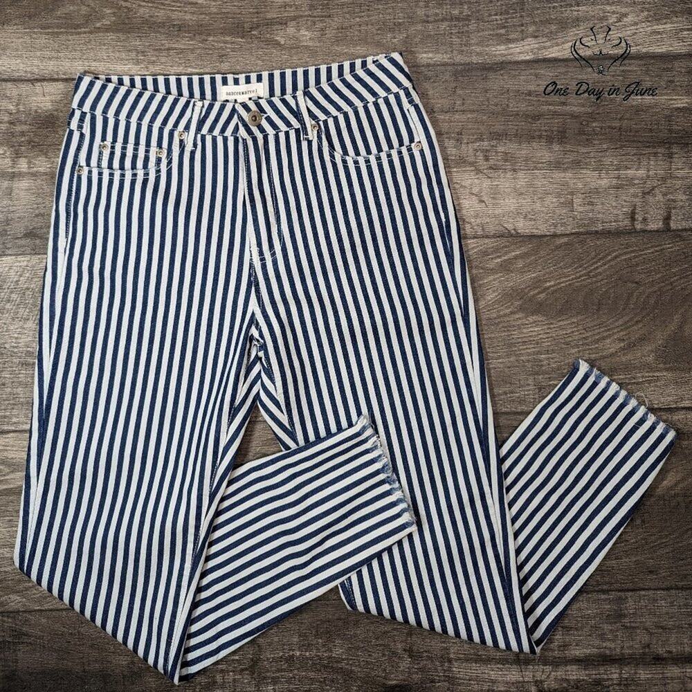 Dance & Marvel Striped Ankle Jeans Size L